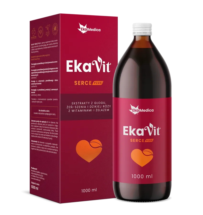 Комплекс для сердца EkaMedica Ekavit с боярышником и женьшенем, жидкость, 1 л